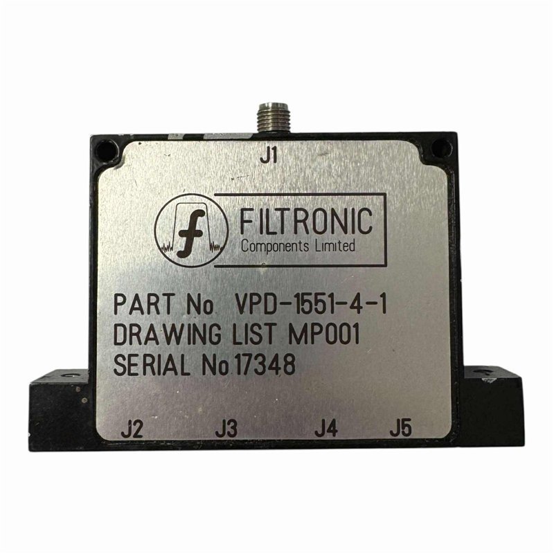 VPD-1551-4-1 Filtronic Coaxial Power Divider Combiner 4 Way SMA to SMP SubMiniature Push-on smooth bore