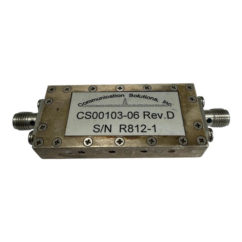 CS00103-06 Communication Solutions Bandpass Filter BPF SMA(f) 3380-4200Mhz