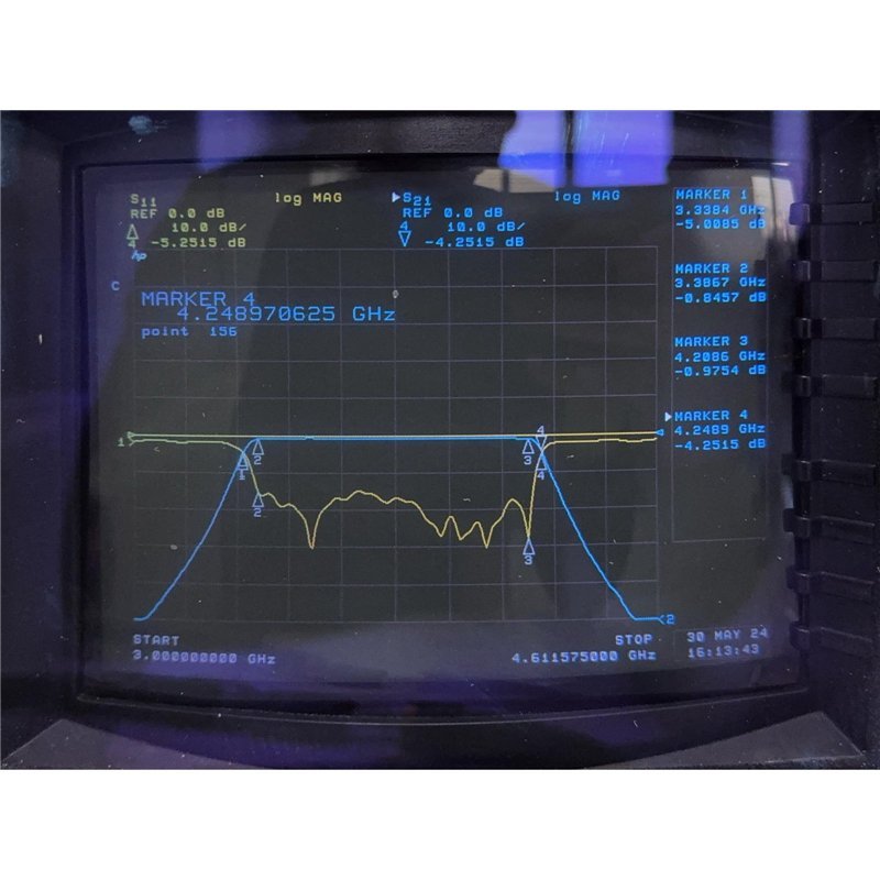 CS00103-06 Communication Solutions Bandpass Filter BPF SMA(f) 3380-4200Mhz