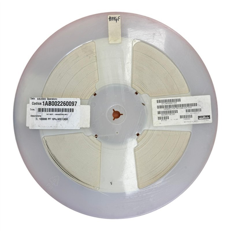 GRM42-6X7R104K50C550 Murata Capacitor SMD 100nf 63V 10% QTY:10000