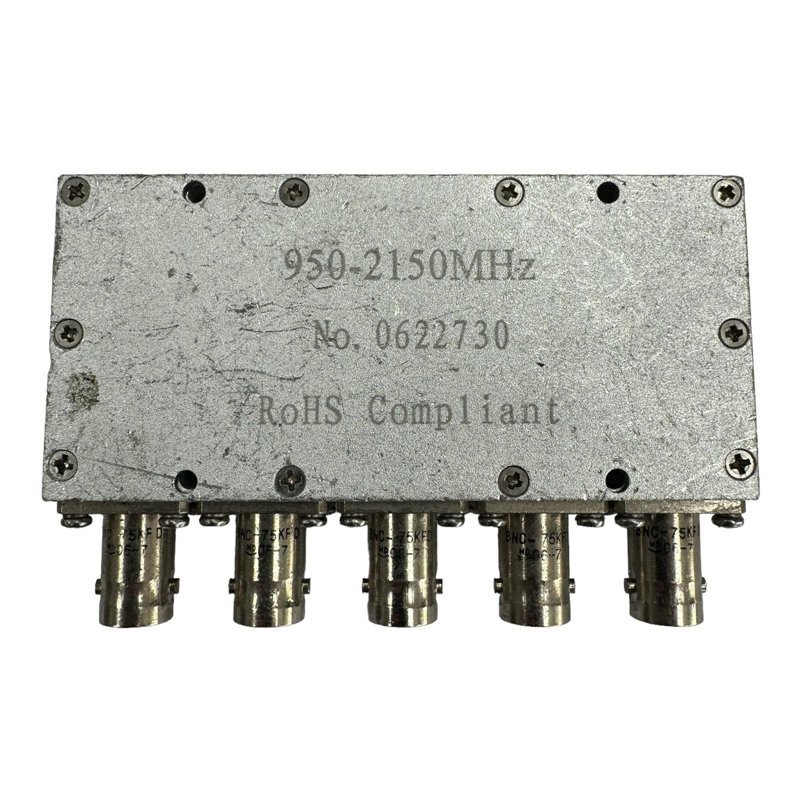 0622730 Coaxial Power Divider Combiner 4 Way BNC (f) 950-2150Mhz 75Ohms