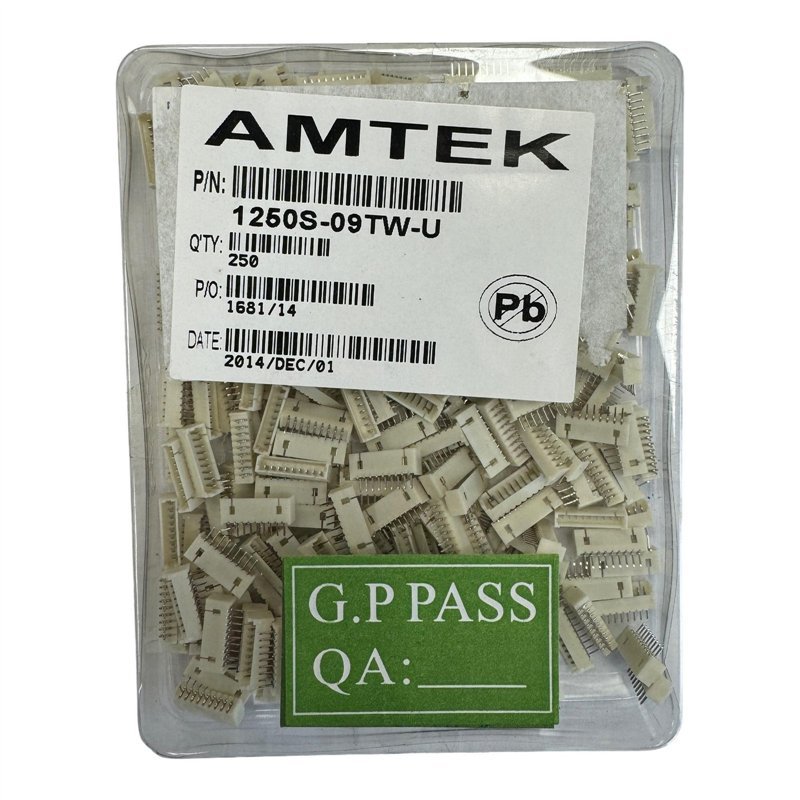 1250S-09TW-U Amtek Connectors Wafer Straight Type QTY:250