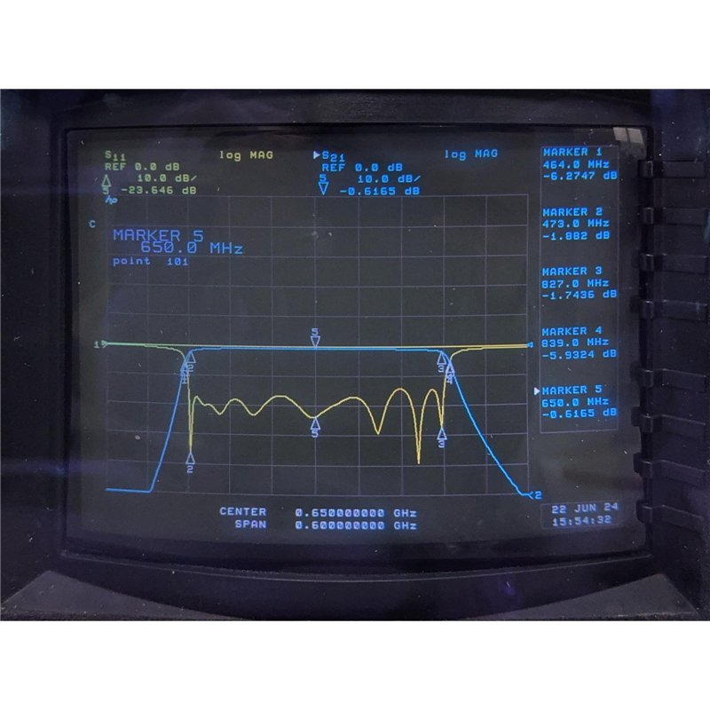 81B31-650/X300-0/0P K&L Microwave RF Filter Bandpass BPF 470-840Mhz SMA