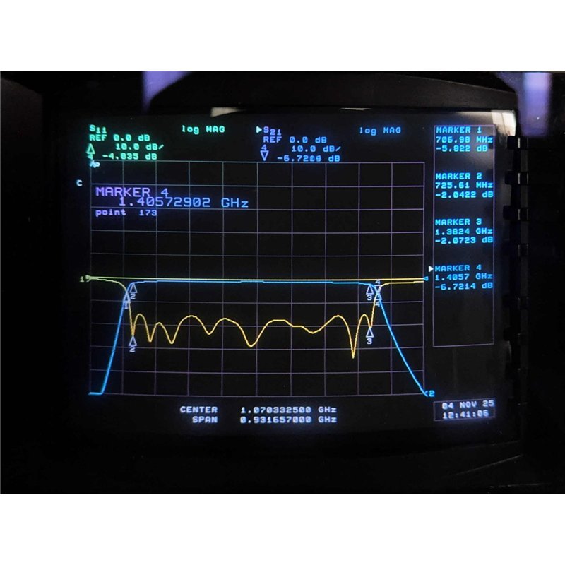 81B31-1050/X500-0/0P K&L Microwave RF Filter Bandpass BPF 725-1360Mhz SMA
