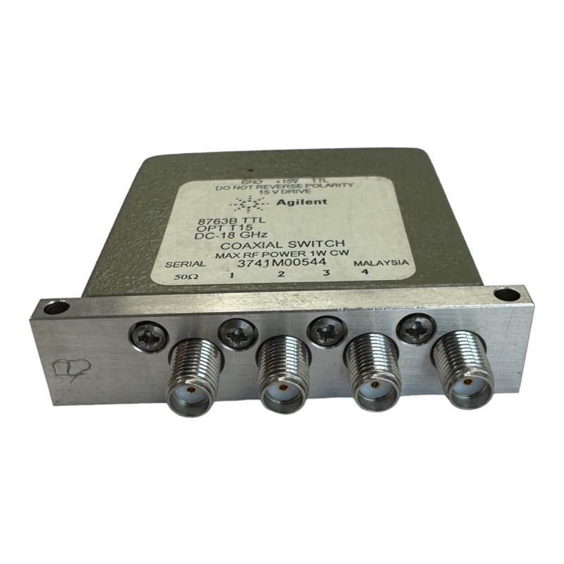 8763B Agilent Coaxial Switch 4 Port SMA 15Vdc DC-18Ghz OPT.15