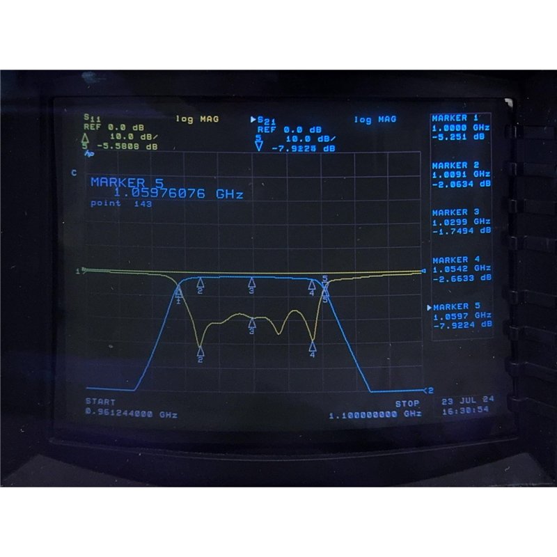 Bandpass Filter Narrow BPF SMA(f) 1010-1050Mhz CF: 1030Mhz