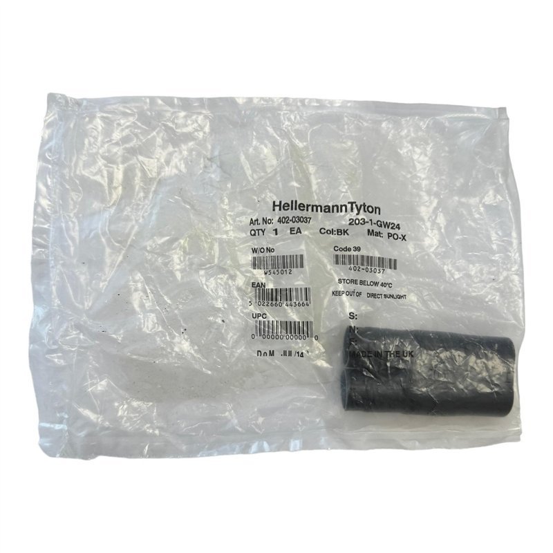 203-1-GW24 402-03037 HellermannTyton Heat Shrink Cable Boot End Cap