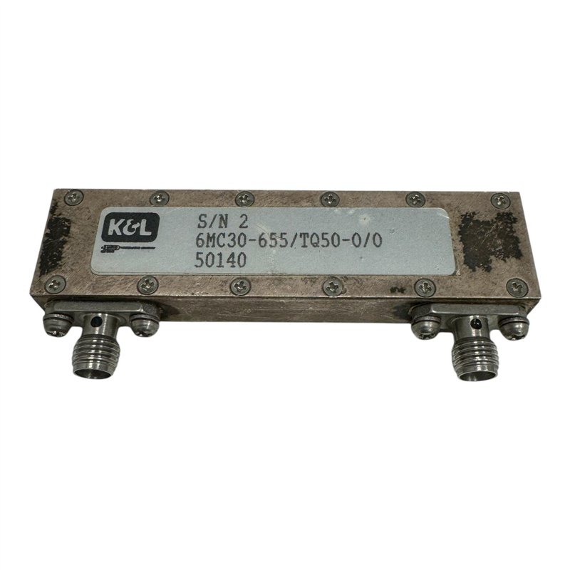 6MC30-655/TQ50-0/0 K&L Microwave RF Filter Bandpass BPF CF 655Mhz 625-685Mhz SMA