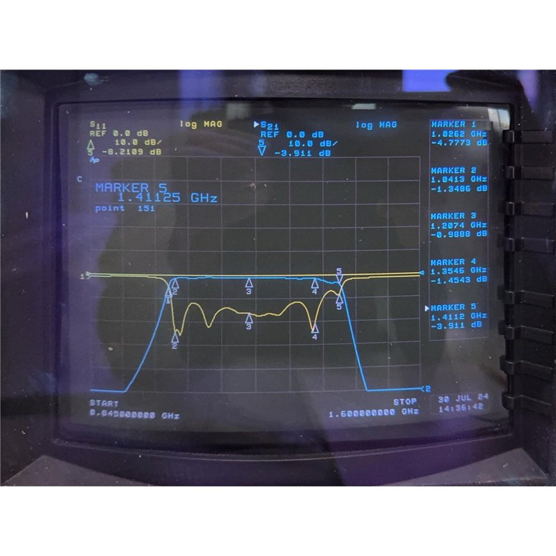 BA1206.6-360-10SS Daden RF Filter Bandpass BPF CF 1206.6Mhz 1000-1400Mhz SMA