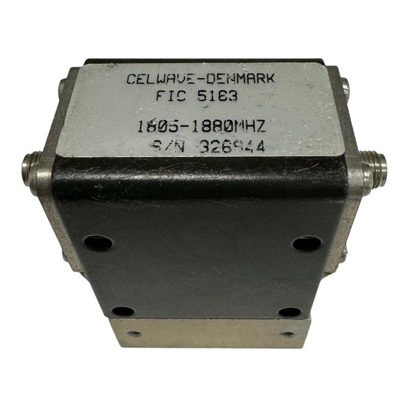Celwave Coaxial Isolator 1805-1880Mhz Loss: 0.3db Vswr -29db Isol -29db SMA