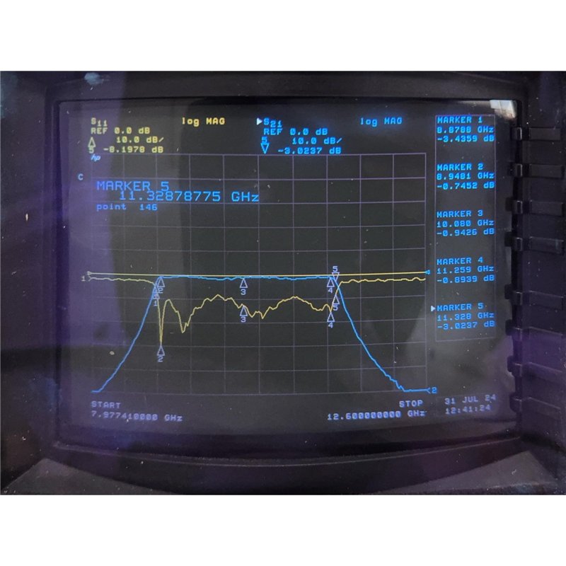 798055-1 RF Microwave Coaxial Filter Bandpass BPF 8880-11325Mhz SMA(f)