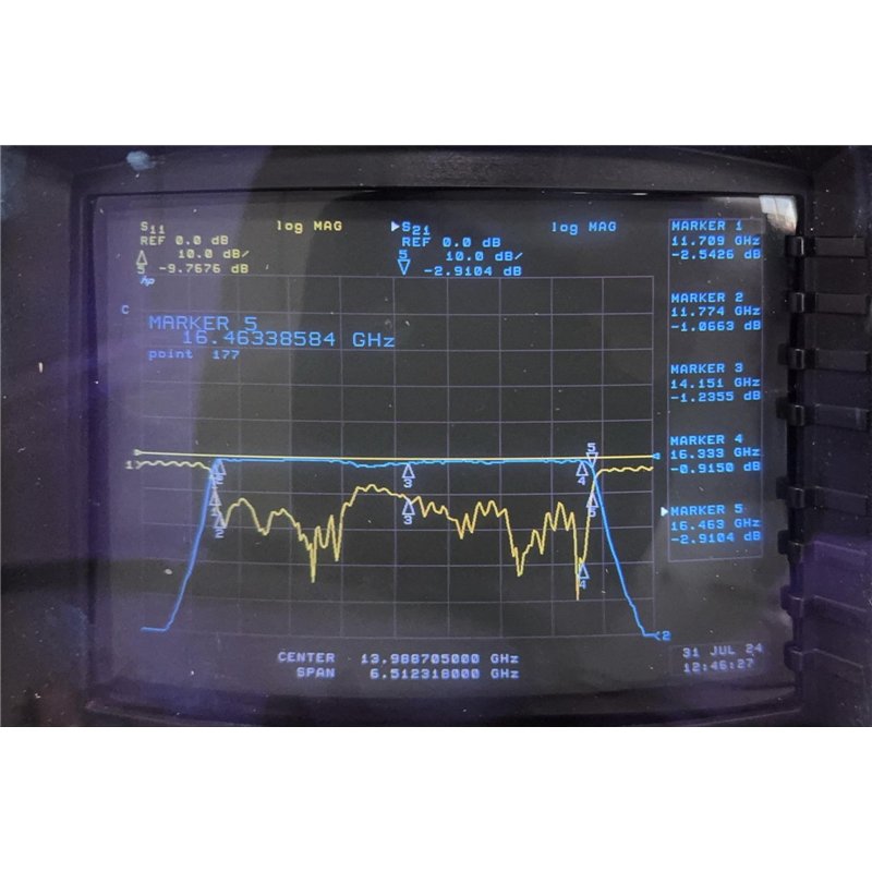 798053-1 RF Microwave Coaxial Filter Bandpass BPF 11700-16450Mhz SMA(f)