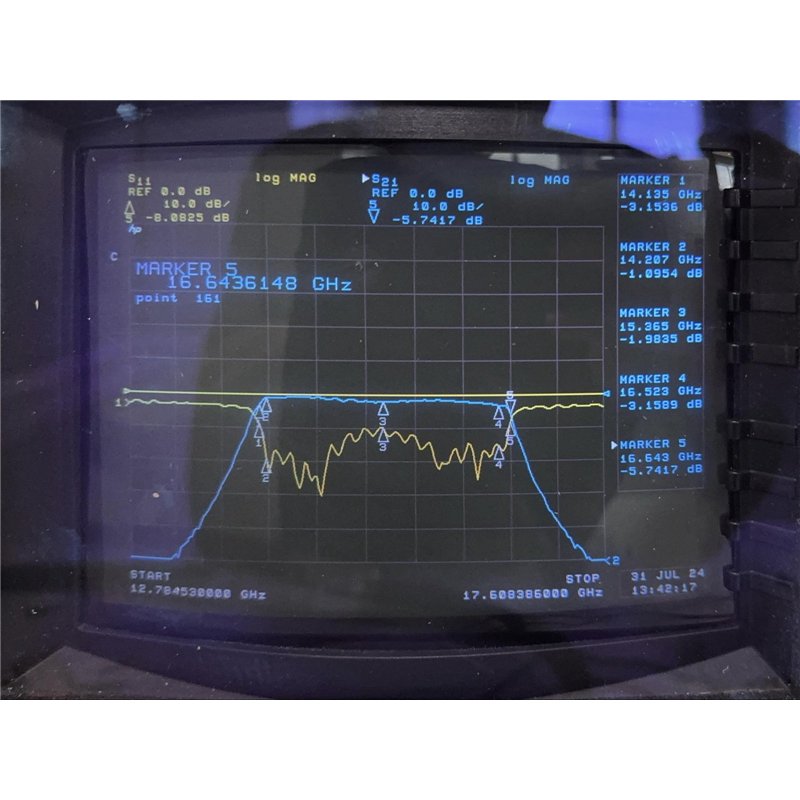798054-1 RF Microwave Coaxial Filter Bandpass BPF 14100-16600Mhz SMA(f)