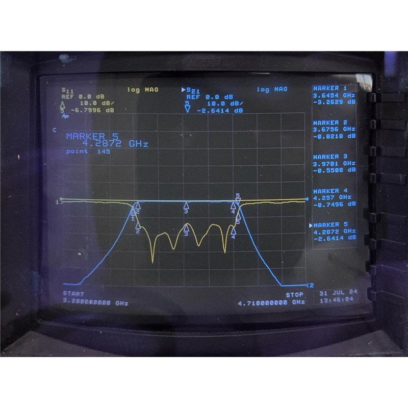 H-34-5980-01 RF Microwave Coaxial Filter Bandpass BPF 3650-4290Mhz SMA