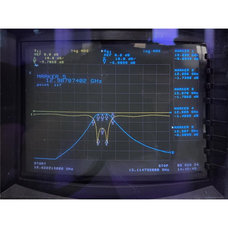 D538/3 Microwave RF Coaxial Bandpass Filter 12870Mhz