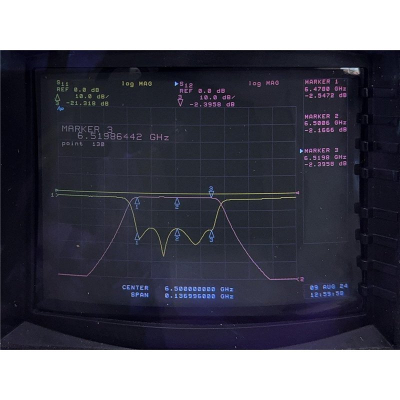 Waveguide Bandpass Filter WR-137 to SMA 6475-6520Mhz CF 6500Mhz