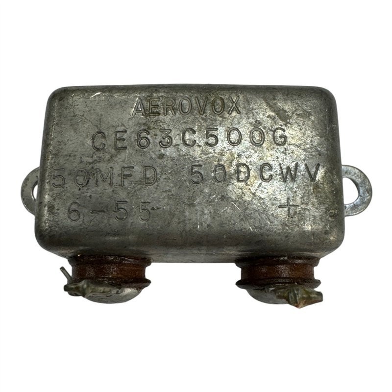 CE63C500G Aerovox Paper In Oil Capacitor 50MFD 600Vdc 5910-00-254-3477