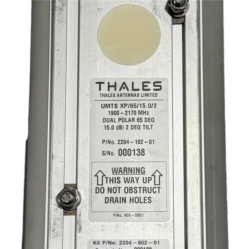 UMTS XP/65/1 Thales Dual Polar 65Deg Panel Antenna 15dbi