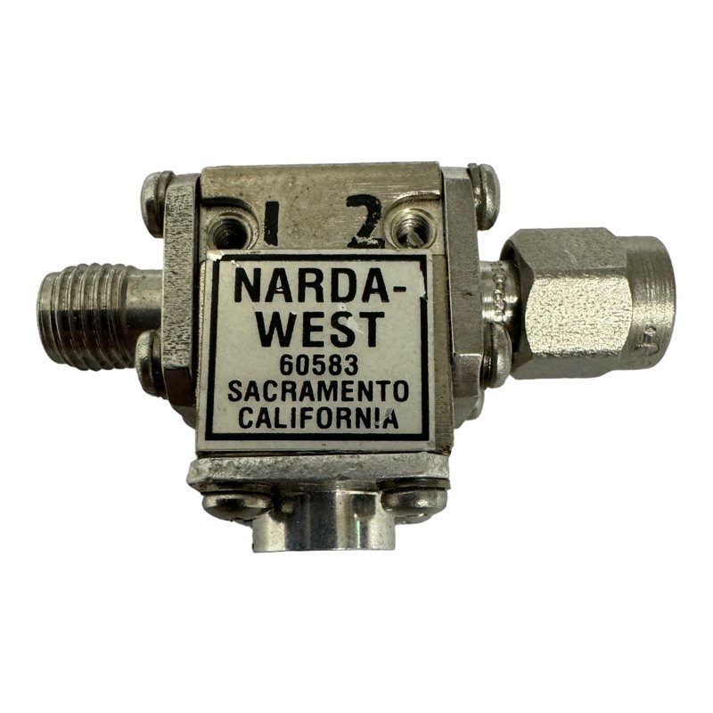 21281 Narda Coaxial Isolator 10000-14000Mhz Loss: 1db Vswr -24db Isol -29db SMA
