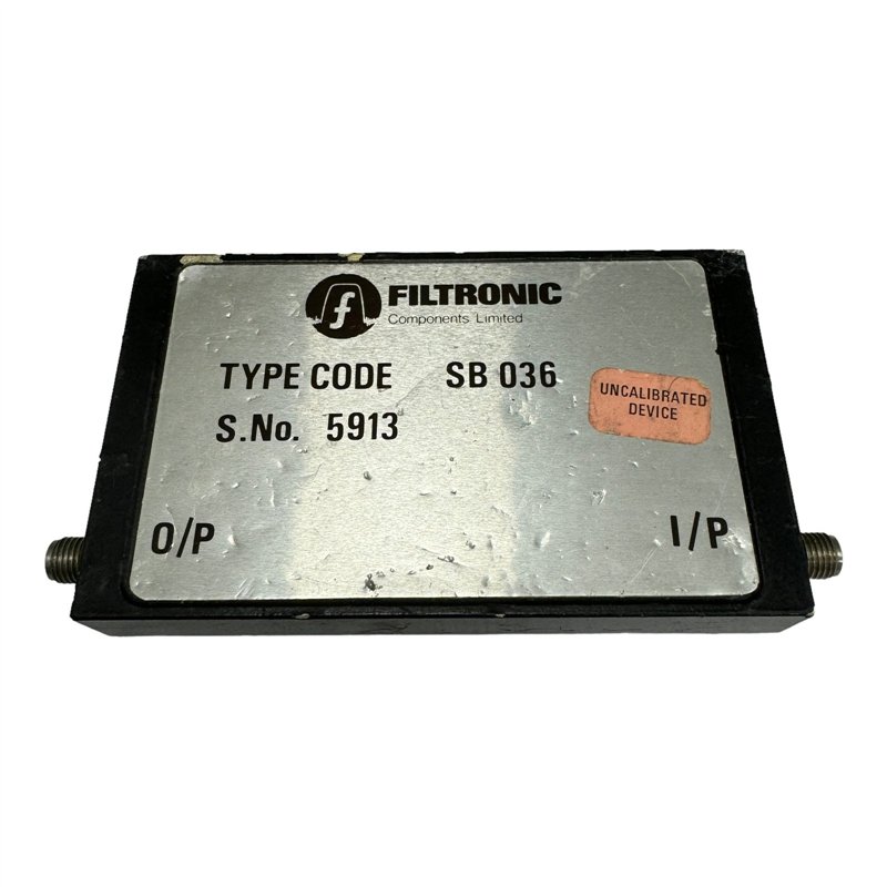SB036 Filtronic Bandpass Filter BPF SMA 500-2100Mhz