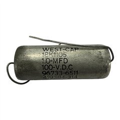 18K1105 West Cap Paper Dielectric Capacitor 1 uf 100V 42x17mm 5910-00-199-6100