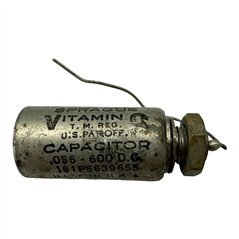 181P56396S5 Sprague Paper Dielectric Capacitor Vitamin Q 0.056 uf 600V 35x15mm