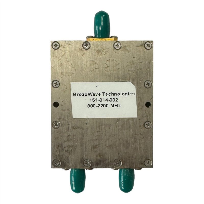 151-014-002 Broadwave Tech Coaxial Power Divider Combiner 2 Way SMA(f) 800-2200Mhz