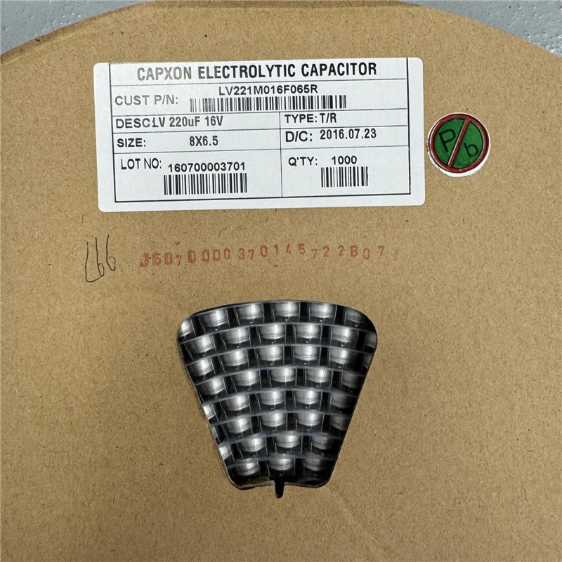LV221M016F065R Capxon Electrolytic Capacitor 220uf 16V 8x6.5mm QTY:1000