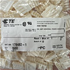 178482-1 TE Connectivity Rectangular Power Connectors 4935-00-132-5117 QTY:500