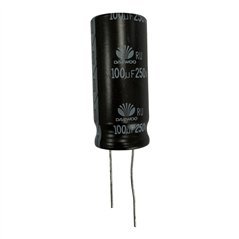 Daewoo Electrolytic Capacitor 100uf 250V 105c 40x18mm