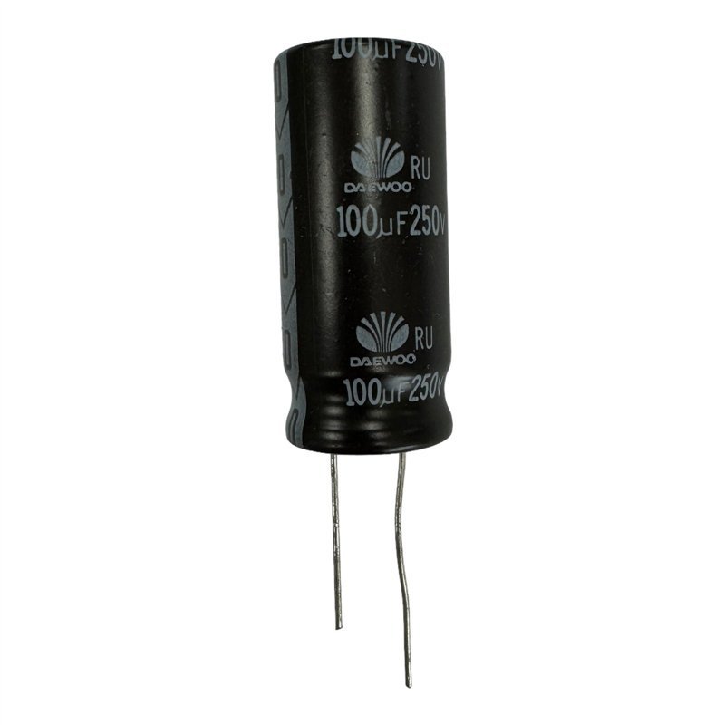 Daewoo Electrolytic Capacitor 100uf 250V 105c 40x18mm