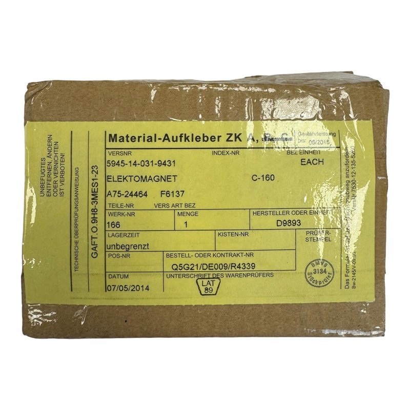 A75-24464 M.H.B. AIR3520 Avionics Valve Elektromagnet 5945-14-031-9431