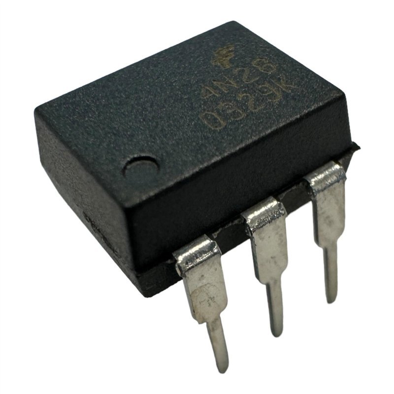 4N28 Fairchild DC Input Phototransistor Output Optocoupler, Through Hole, 6-Pin DIP 5980-00-584-2267