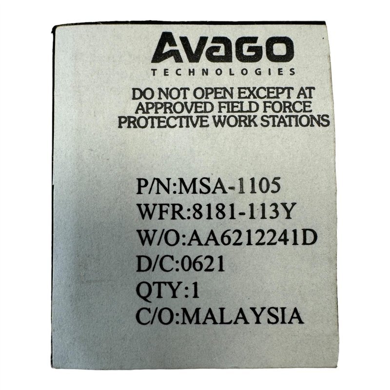 MSA-1105 MSA1105 Avago Cascadable Silicon Bipolar MMIC Amplifier 5996-01-431-8735