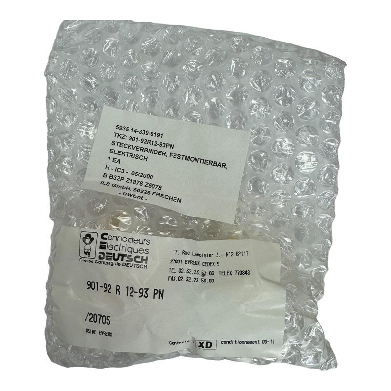 901-92 R 12-93 PN Compagnie Deutsch Circular Connector 5935-14-339-9191