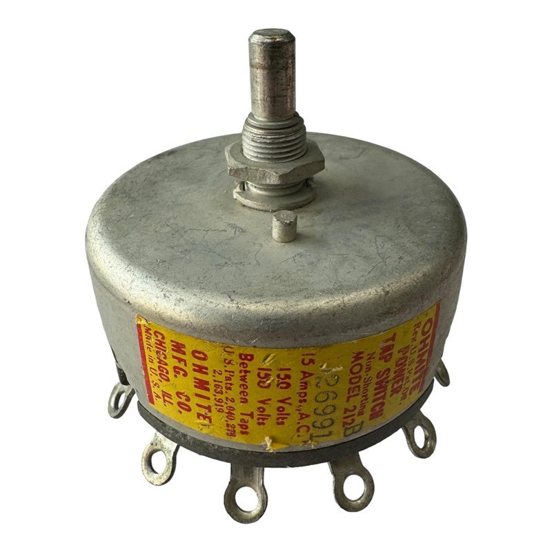 212-12 Ohmite Rotary Power Tap Switch 26991 15A 150V 5930-00-548-3377