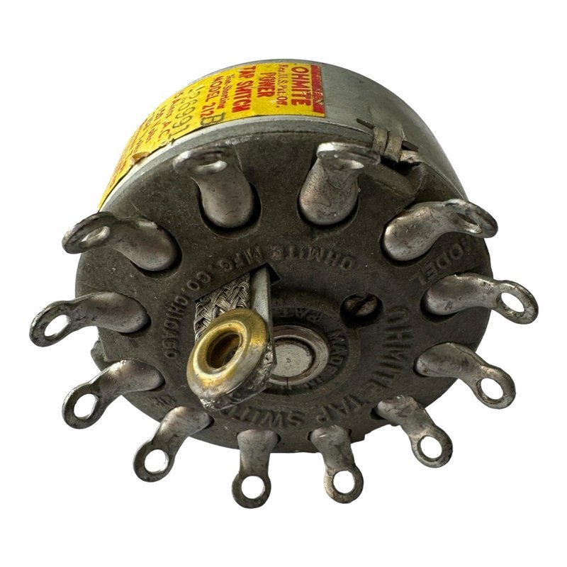 212-12 Ohmite Rotary Power Tap Switch 26991 15A 150V 5930-00-548-3377