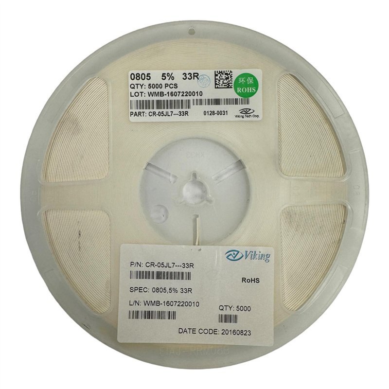 CR-05JL7---33R Viking Thick Film Chip Resistor SMD 0805 33R 1% 1/4W QTY:5000