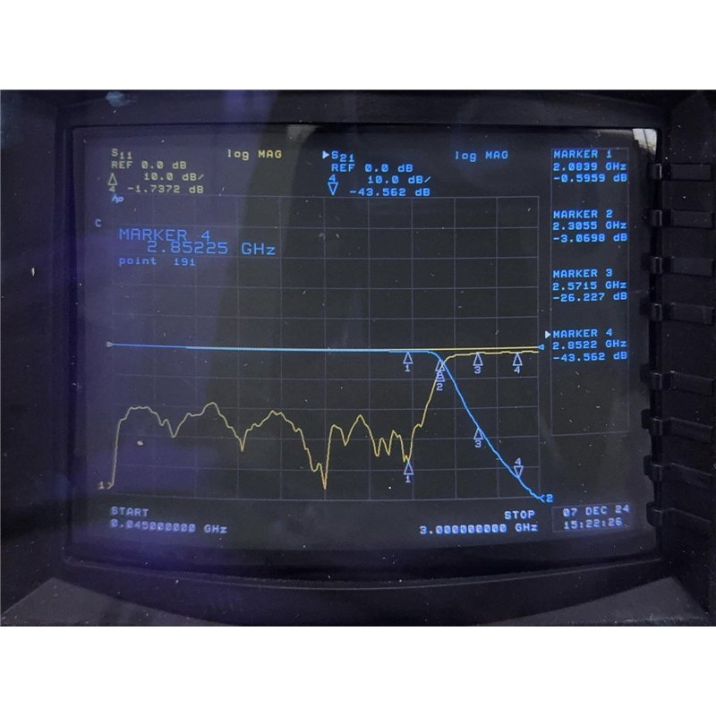 4102.19.002 Huber Suhner Quad Lowpass Filter SMA LPF 2300Mhz