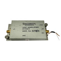 E11524 Continental UHF Amplifier SMA 45-500Mhz G:44db Vswr:20db 15V