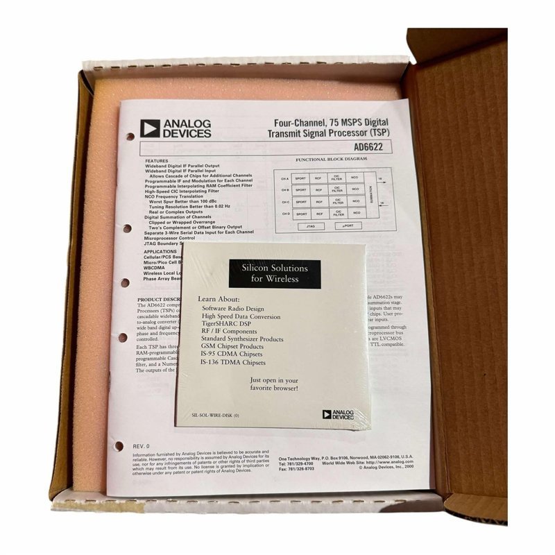 AD6622 Analog Devices Evaluation Board ANAAD6622S/PCB