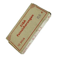 0.5A Siba Fuse Glass 5x25mm [QTY:10] 5920-12-137-9166