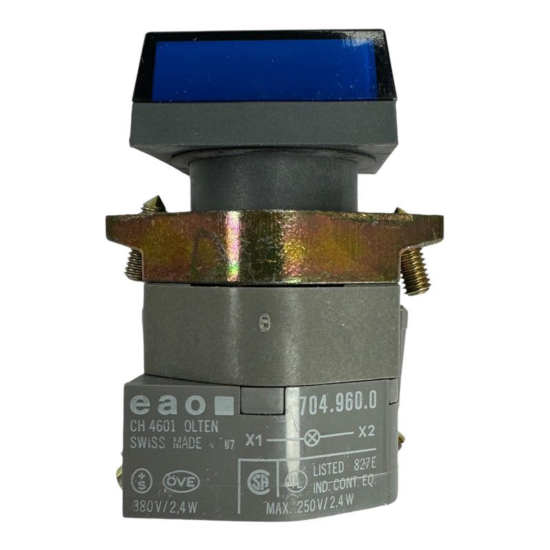 04.200.6 EAO Switch Assembly Blue, Without Bulb 6210-12-304-6847