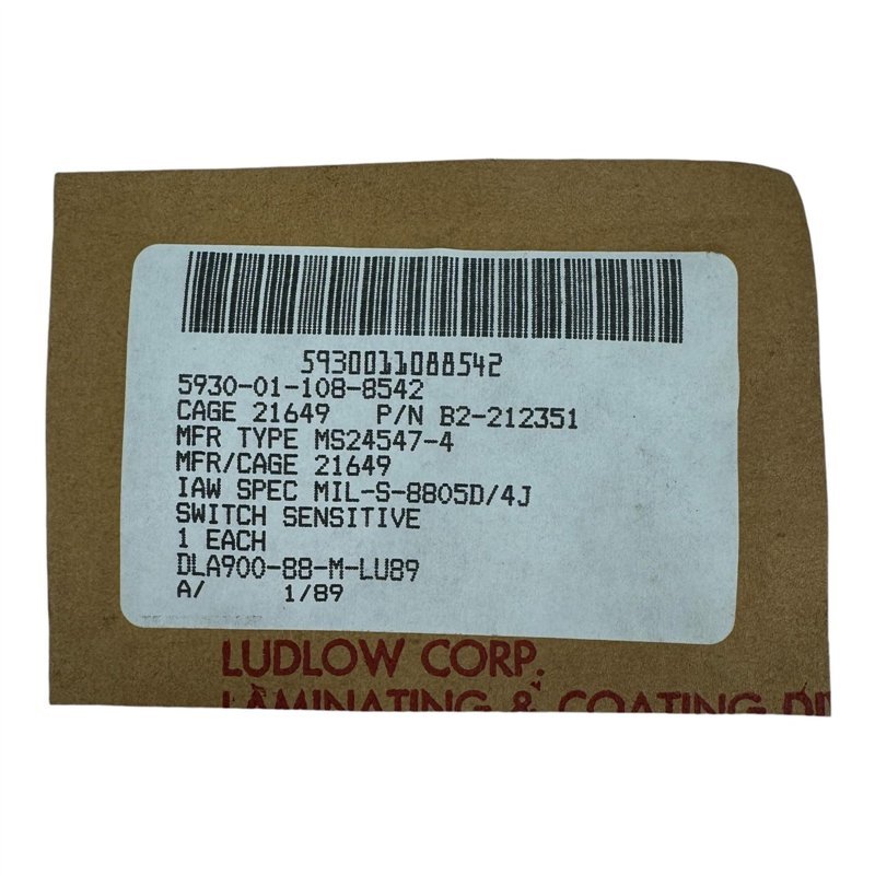 MS24547-4 B2-212351 Otto Microswitch Sensitive 5930-01-108-8542