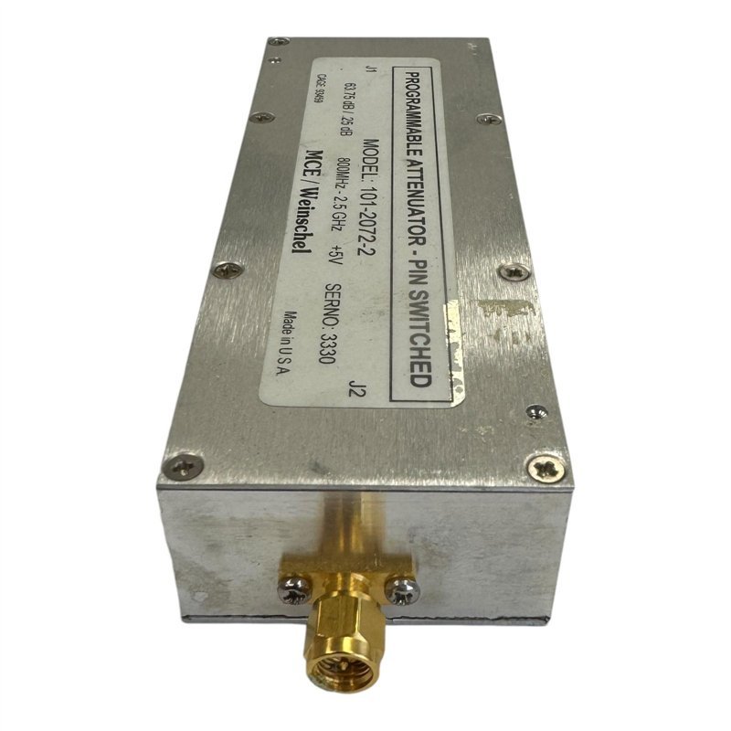 101-2072-2 Weinschel PIN Switched Programmable Attenuator 800-2500Mhz 5V 63.75db 0.25db Step