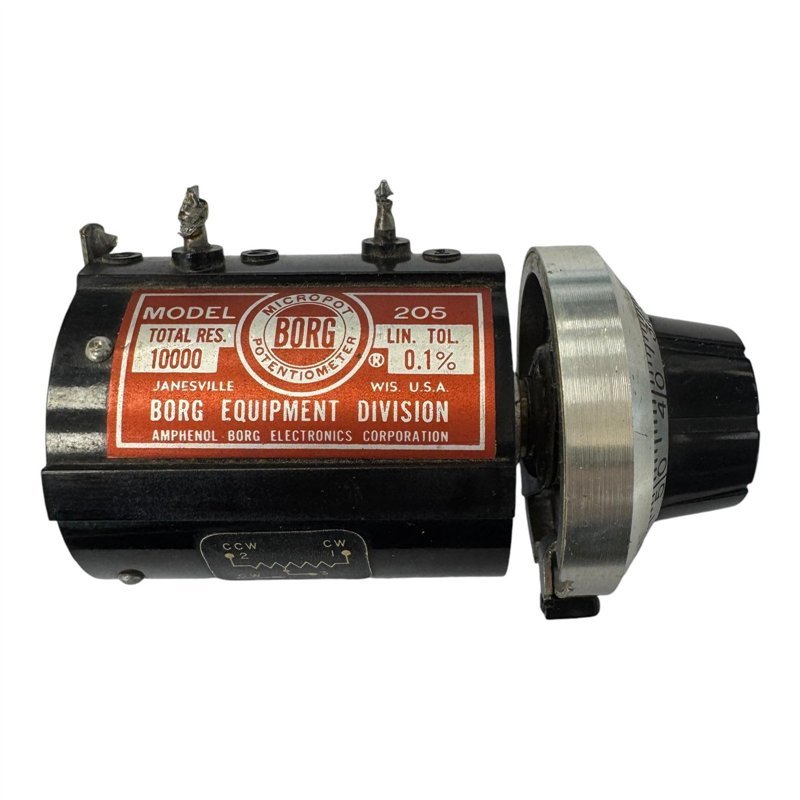 205 Borg Precision Potentiometer 10K LIN. TOL. 0.1%
