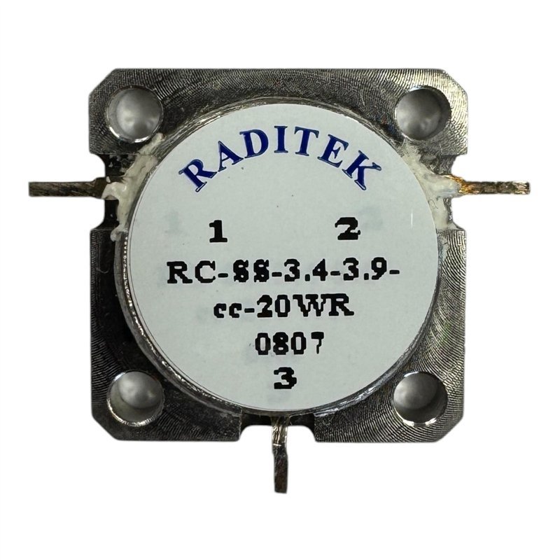 RC-SS-3.4-3.9-cc-20WR Raditek Circulator Stripline 3400-3900Mhz