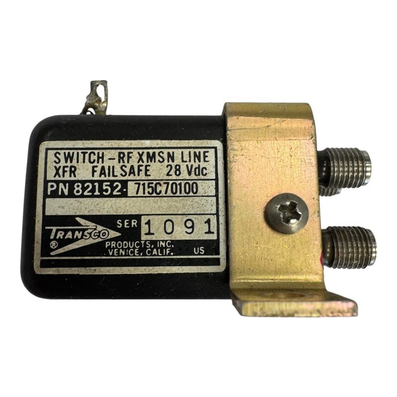 82152-715C70100 Transco Coaxial Relay Switch XMSN Line Failsafe 28Vdc SMA