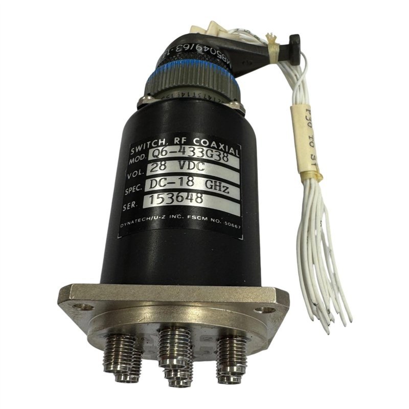 Q6-433G38 Dynatech Coaxial Relay Switch 28Vdc SMA 6-Way DC-18Ghz