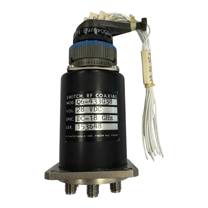 Q6-433G38 Dynatech Coaxial Relay Switch 28Vdc SMA 6-Way DC-18Ghz